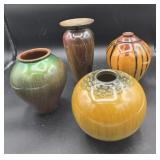 Signed wood vases by B. Hensley