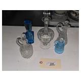 Lot of Glass Cruets and Decanters