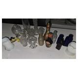 Mini Bottle Lot and Mini Vases