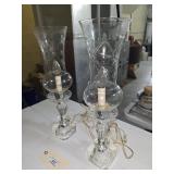 Candle Style Lamps Missing Tear Drop Crystals 18"