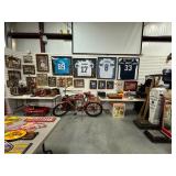 Sports memorabilia, bicycle, signed items, and more!