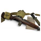WWII Military M1 Carbine by Inland with Bayonet, Manual, Canteen & More