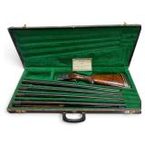 Excellent 1964 Engraved Belgian Browning Lightning Superposed Skeet Shotgun 4-Barrel Set in Case