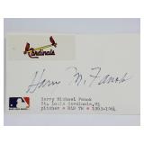 Harry Michael Fanok Autographed 3X5 Note Card