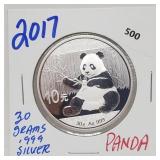 2017 30G .999 Silver Panda Round 2017 30G .999 Silver Panda Round