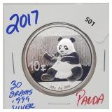 2017 30G .999 Silver Panda Round