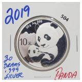 2019 30G .999 Silver Panda Round