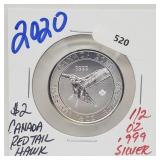 2020 1/2oz .999 Silver $2 Canada Red Tail Hawk 2020 1/2oz .999 Silver $2 Canada Red Tail Hawk