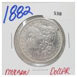 1882 90% Silver Morgan $1 Dollar