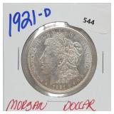 1921-D 90% Silver Morgan $1 Dollar