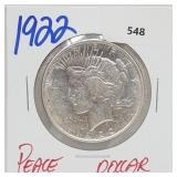 1922 90% Silver Peace $1 Dollar