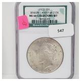 NGC 1922-S MS64 Binion Peace $1 Dollar NGC 1922-S MS64 Binion Peace $1 Dollar