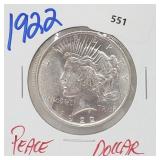 1922 90% Silver Peace $1 Dollar