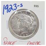 1923-S 90% Silver Peace $1 Dollar