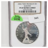 NGC 2006-P PF69 Ultra Cameo 90% Silv Franklin $1