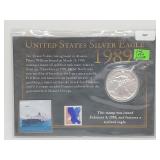 1989 1oz .999 Silver Eagle $1 Dollar & Postal