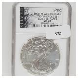 NGC 2013-W MS70 1oz .999 Silver Eagle $1 Dollar