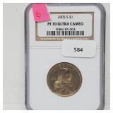 NGC 2005-S PF70 Ultra Cameo Native Amer $1 Dollar NGC 2005-S PF70 Ultra Cameo Native Amer $1 Dollar