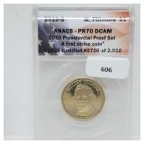 ANACS 2010-S PR70DCAM First Strike Fillmore $1 ANACS 2010-S PR70DCAM First Strike Fillmore $1