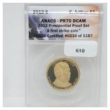 ANACS 2012-S PR70DCAM First Strike Arthur $1