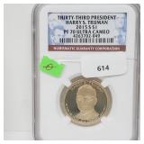 NGC 2015-S PF70 Ultra Cameo Truman $1 Dollar