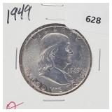 1949 90% Silver Franklin Half $1 Dollar 1949 90% Silver Franklin Half $1 Dollar