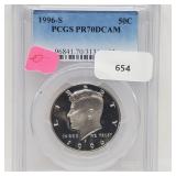 PCGS 1996-S PR70DCAM JFK Half $1 Dollar PCGS 1996-S PR70DCAM JFK Half $1 Dollar