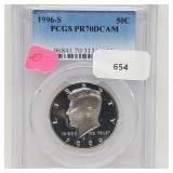 PCGS 1996-S PR70DCAM JFK Half $1 Dollar