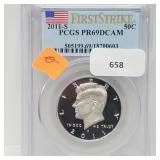 PCGS 2011-S PR69DCAM JFK Half $1 Dollar