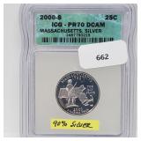 ICG 2000-S PR70 DCAM 90% Silv MA Quarter ICG 2000-S PR70 DCAM 90% Silv MA Quarter