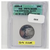 ICG 2000-S PR70 DCAM 90% Silv NH Quarter ICG 2000-S PR70 DCAM 90% Silv NH Quarter