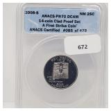 ANACS 2008-S PR70DCAM Clad Proof NM Quarter ANACS 2008-S PR70DCAM Clad Proof NM Quarter