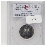 PCGS 2008-P MS68 NM Quarter 25 Cents PCGS 2008-P MS68 NM Quarter 25 Cents