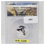 ANACS 2019-S PR70DCAM War in the Pacific Quarter ANACS 2019-S PR70DCAM War in the Pacific Quarter