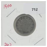 1900 V Nickel 5 Cents 1900 V Nickel 5 Cents