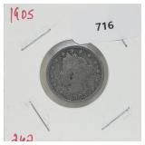 1905 V Nickel 5 Cents 1905 V Nickel 5 Cents
