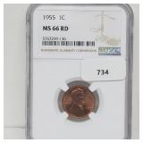 NGC 1955 MS66RD Wheat Penny One Cent