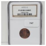 NGC 1973-S PF69RD Cameo Lincoln Penny One Cent