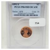 PCGS 1991-S PR69RD DCAM Lincoln Penny One Cent