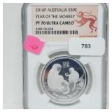 NGC 2016-P PF70 Ultra Cameo Australia 50 Cents