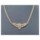 Vermeil/.925 Sterling Silver CZ Necklace Vermeil/.925 Sterling Silver CZ Necklace