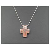 .925 Sterling Silver Cross Pend & Chain