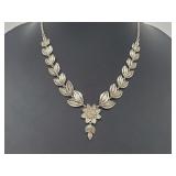 .925 Sterling Silver Flower Necklace .925 Sterling Silver Flower Necklace