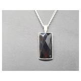 .925 Sterling Silver Smoky Topaz Pend & Chain .925 Sterling Silver Smoky Topaz Pend & Chain