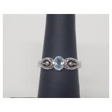 .925 Sterling Silver Aquamarine Ring .925 Sterling Silver Aquamarine Ring