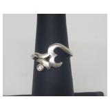 .925 Sterling Silver Open Heart Ring .925 Sterling Silver Open Heart Ring