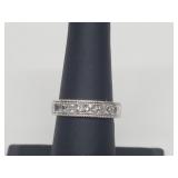 .925 Sterling Silver CZ Band