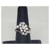 .925 Sterling Silver Cluster Ring