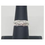 .925 Sterling Silver Starburst Ring .925 Sterling Silver Starburst Ring