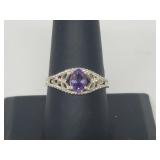 .925 Sterling Silver Amethyst Ring .925 Sterling Silver Amethyst Ring